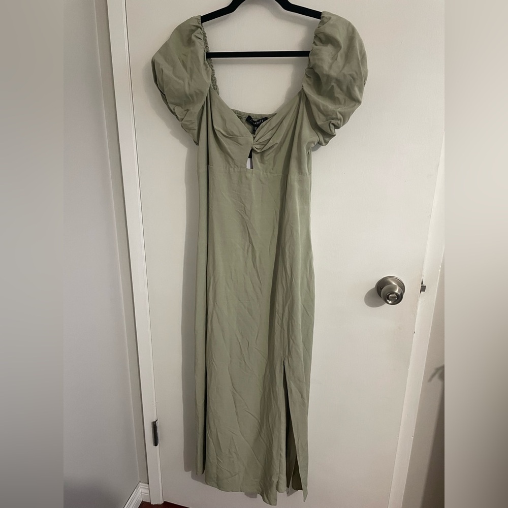 Dynamite Sage Long Sleeve Dress